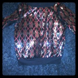 Express Sequin Punk rock shirt